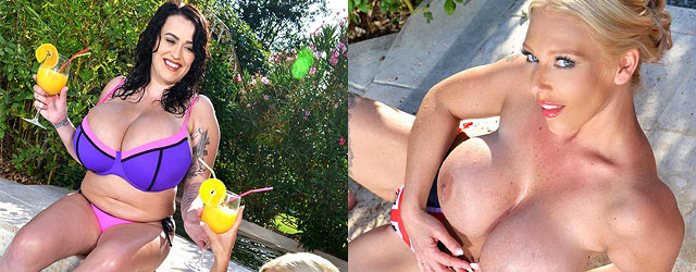 Busty Bikini Girlfriends in a Hot Tub