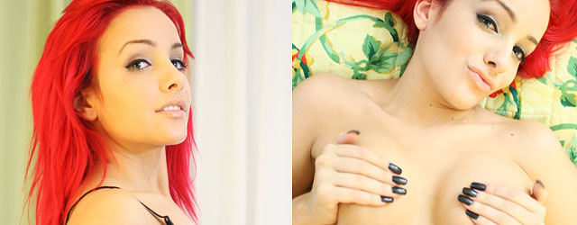Hot Redhead Nina Doing A Sexy Striptease