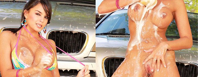 Sasha Cane Gets Wild At The Car Wash